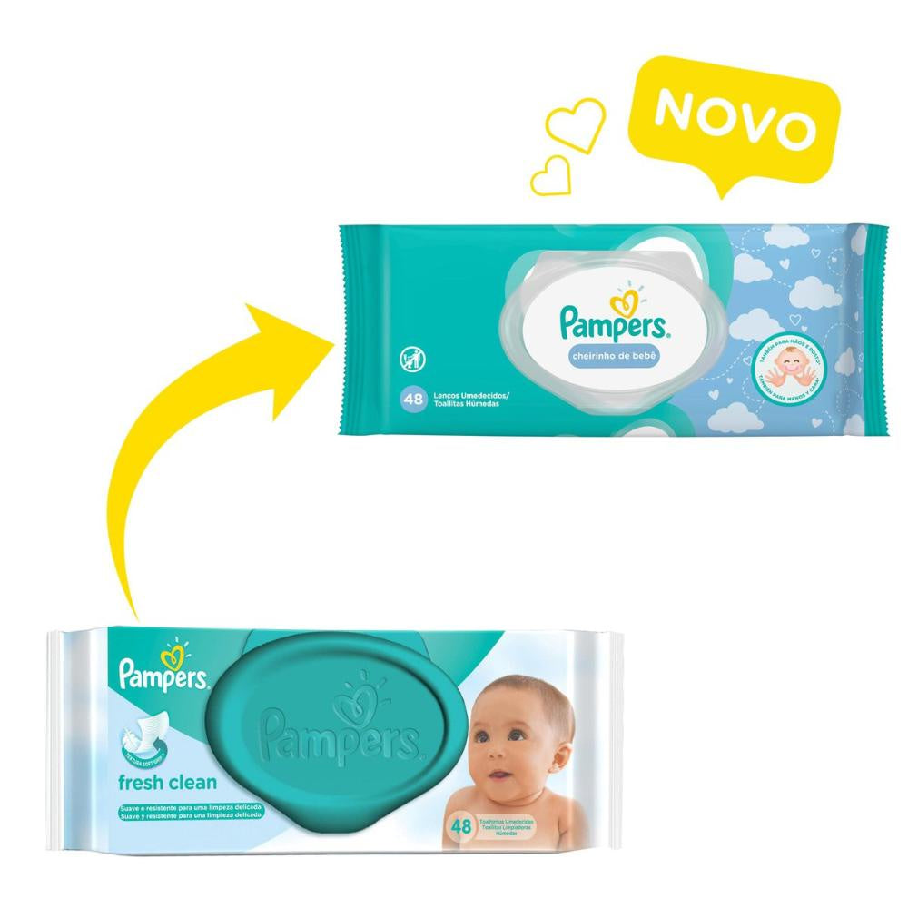 Kit Lenços Umedecidos Pampers Cheirinho de Bebê com 1152 Unidades