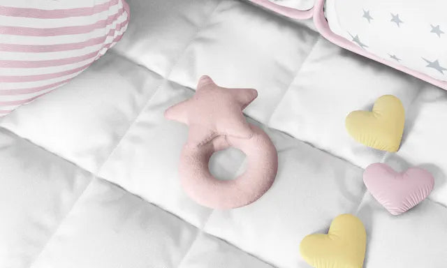 Chocalho Para Bebê Estrela Rosa