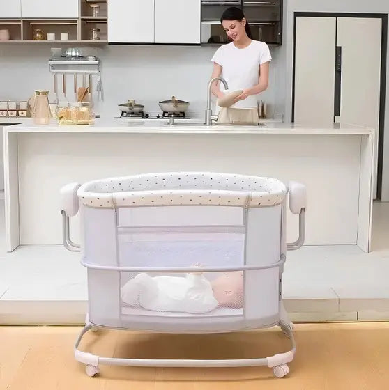 Berço Techno Automático 5 Velocidades de Balanço Com Bluetooth Até 18Kg Mastela