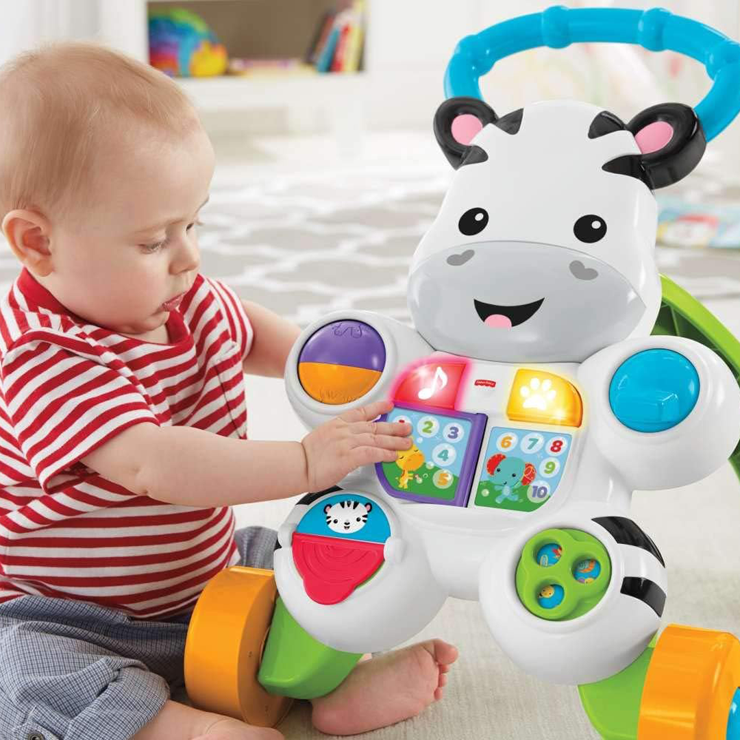 Andador e Apoiador para bebês, Formato Zebra, Com Sons Educativo, a partir de 6 meses