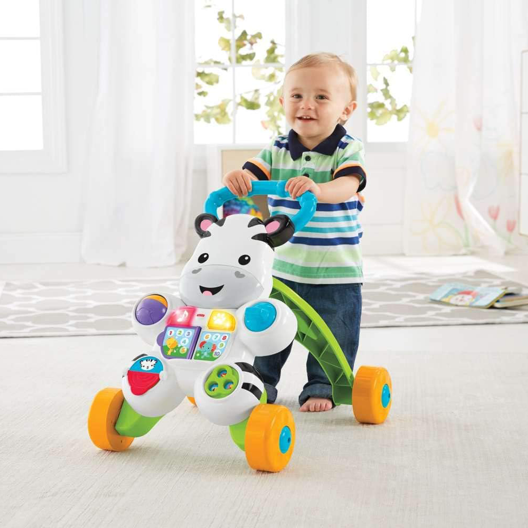 Andador e Apoiador para bebês, Formato Zebra, Com Sons Educativo, a partir de 6 meses