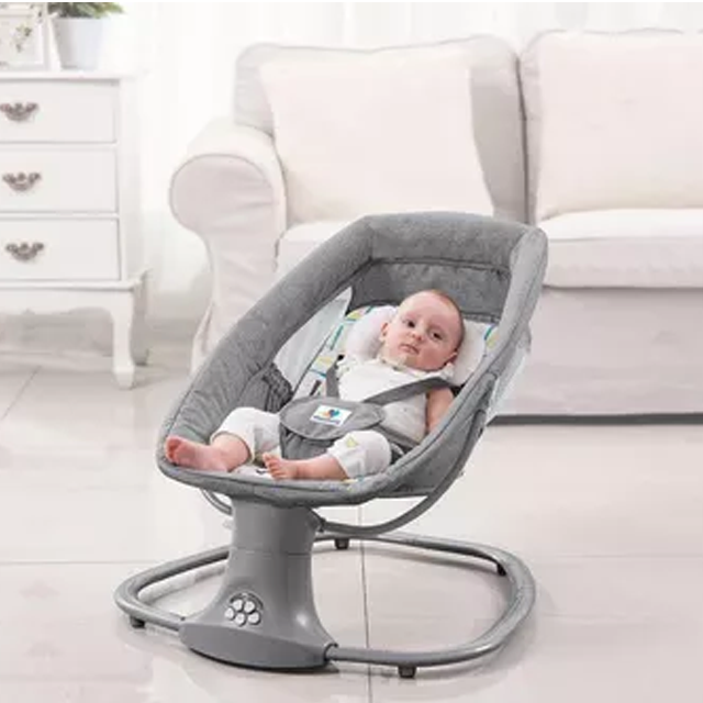 Cadeira de balanço para bebê Mastela Techno elétrica cinza
