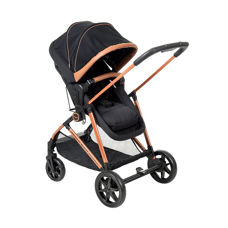 Carrinho de Bebê Burigotto Revert de 0 a 15kg Preto Cobre