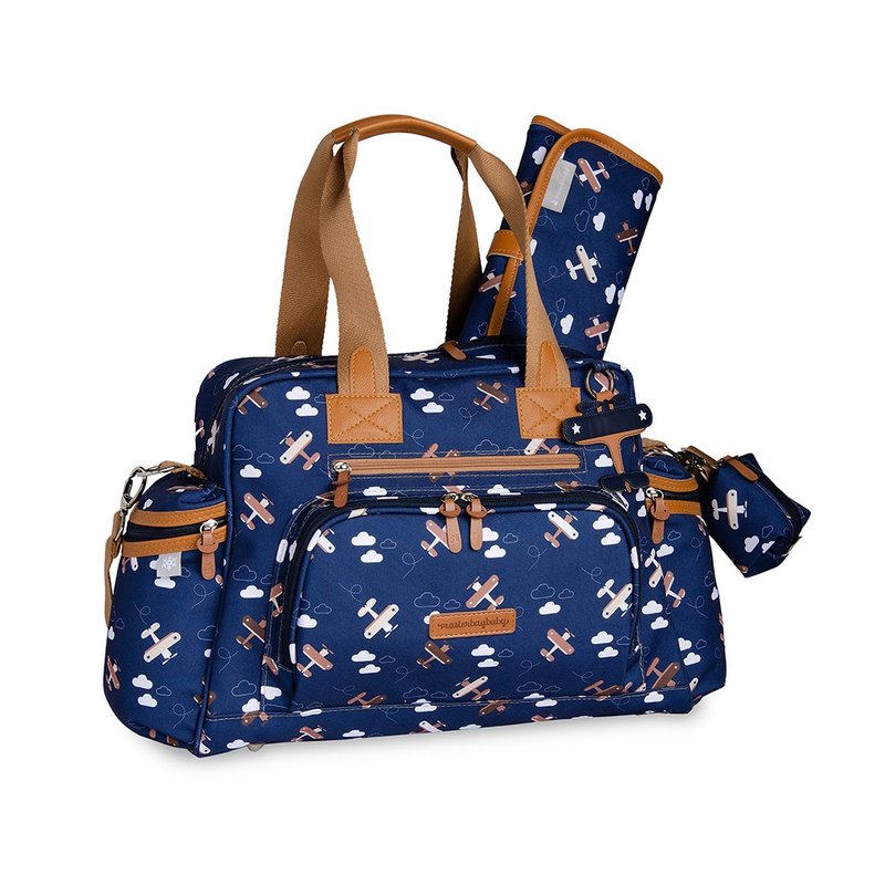 Bolsa de Maternidade Térmica Masterbag Baby Everyday Avião Marinho