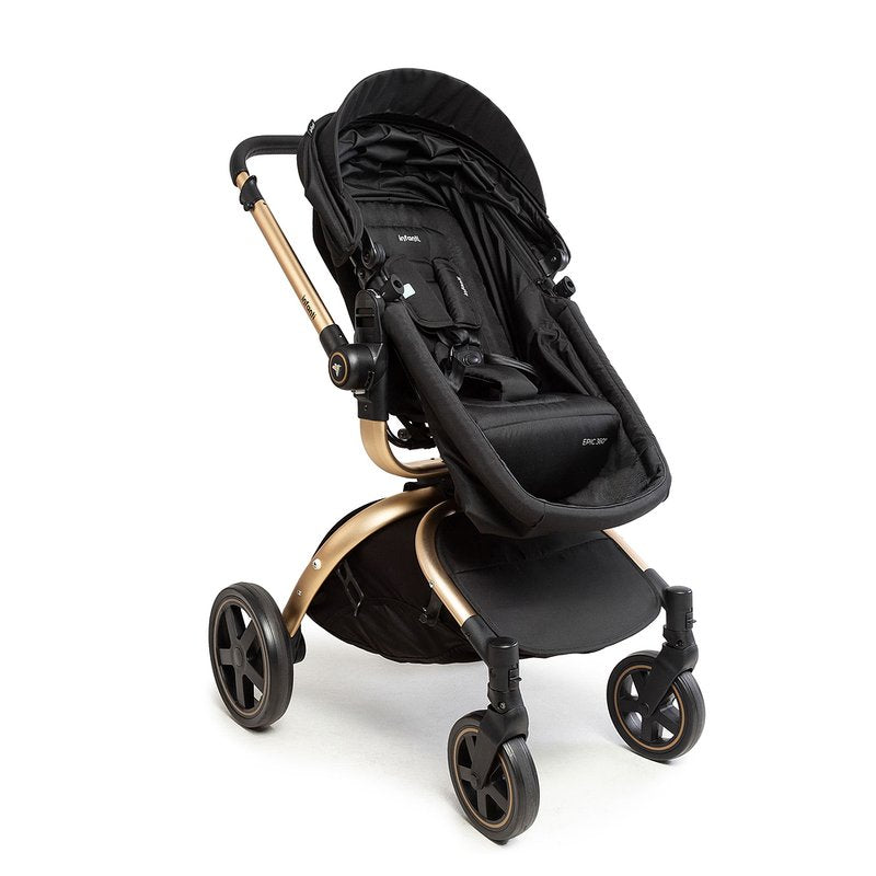 Carrinho de Bebê Infanti Epic 360° Travel System Trio Isofix Preto Ouro