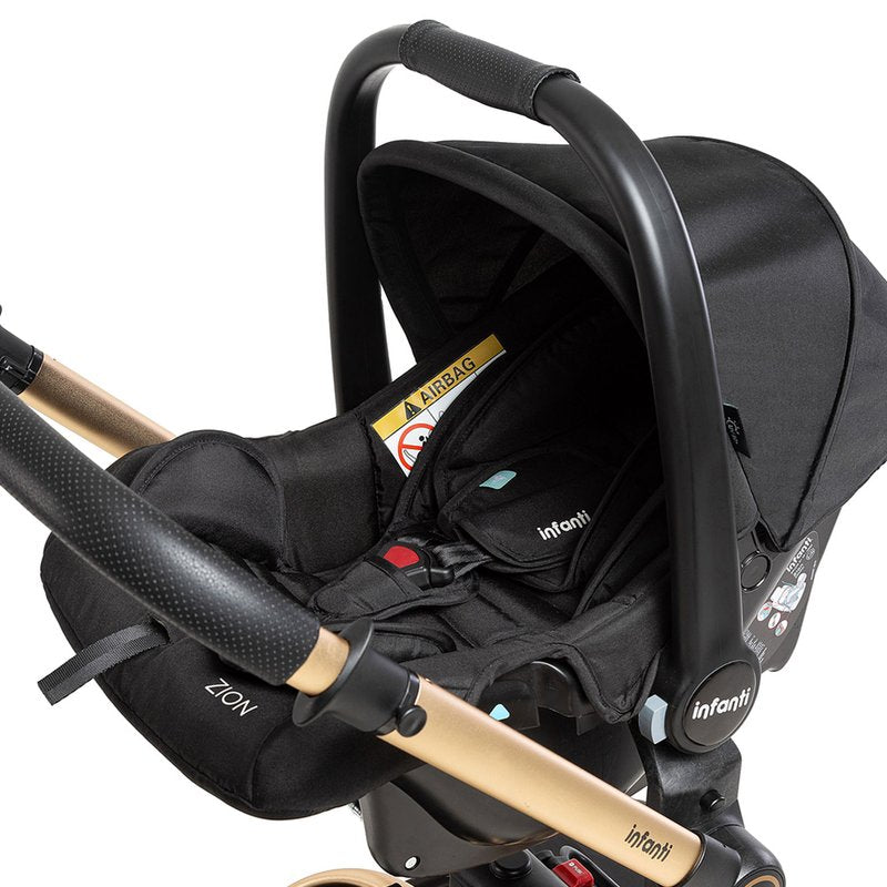 Carrinho de Bebê Infanti Epic 360° Travel System Trio Isofix Preto Ouro