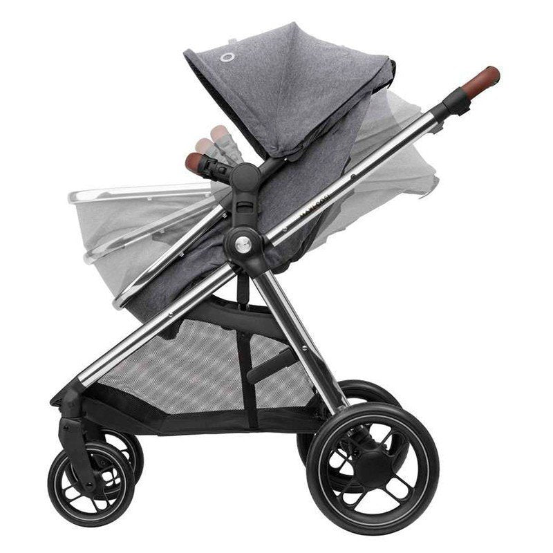 Carrinho de Bebê Maxi-Cosi Anna³ Travel System Trio Luxe Twillic Grey