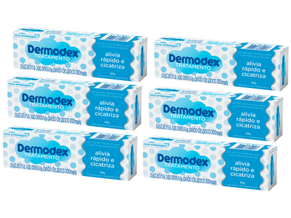 Kit 6 Dermodex Tratamento Pomada Para Tratamento De Assaduras 60g