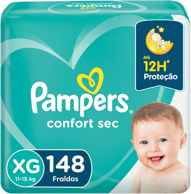 Pampers Fralda Confort Sec Xg 148 Unidades
