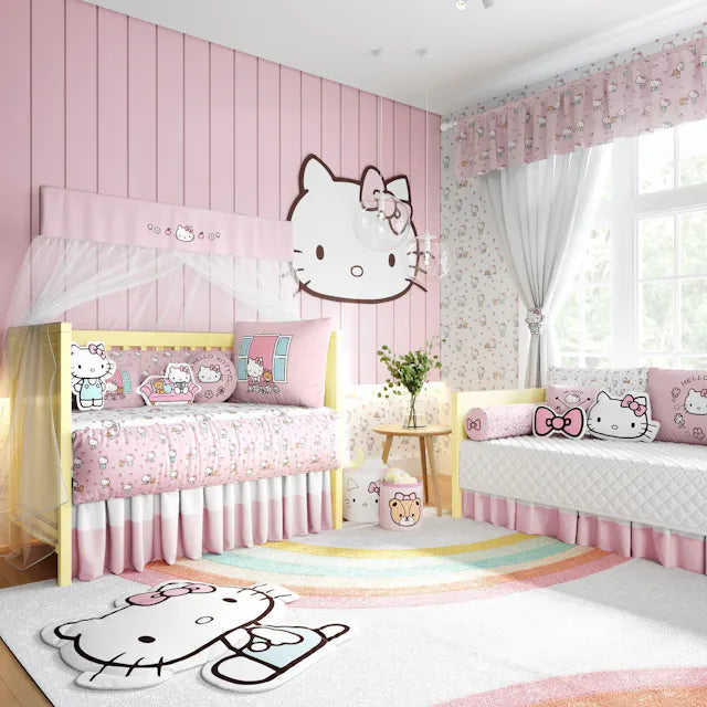 Quarto de Bebê Completo Hello Kitty Rosa 35 Peças