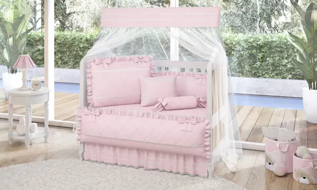 Kit Berço Rosa Clássico