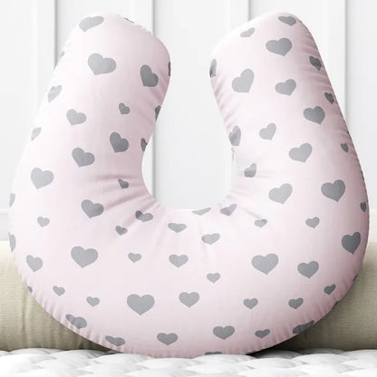 Quarto de Bebê Completo Coração Rosa 17 Peças