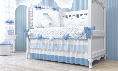 Kit Berço Chuva de Amor Azul