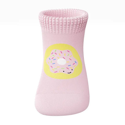Meia Bebê Donuts Feliz Rosa
