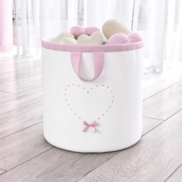 Quarto de Bebê Completo Coração Rosa 43 Peças