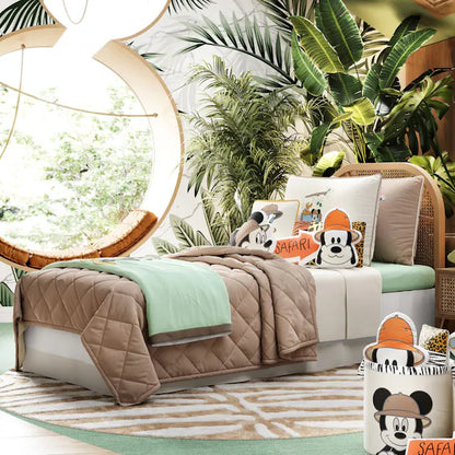 Jogo de Lençol Infantil Solteiro Mickey Mouse Safári