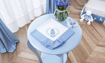 Manta Ursinho Clássico Azul Bebê 75cm