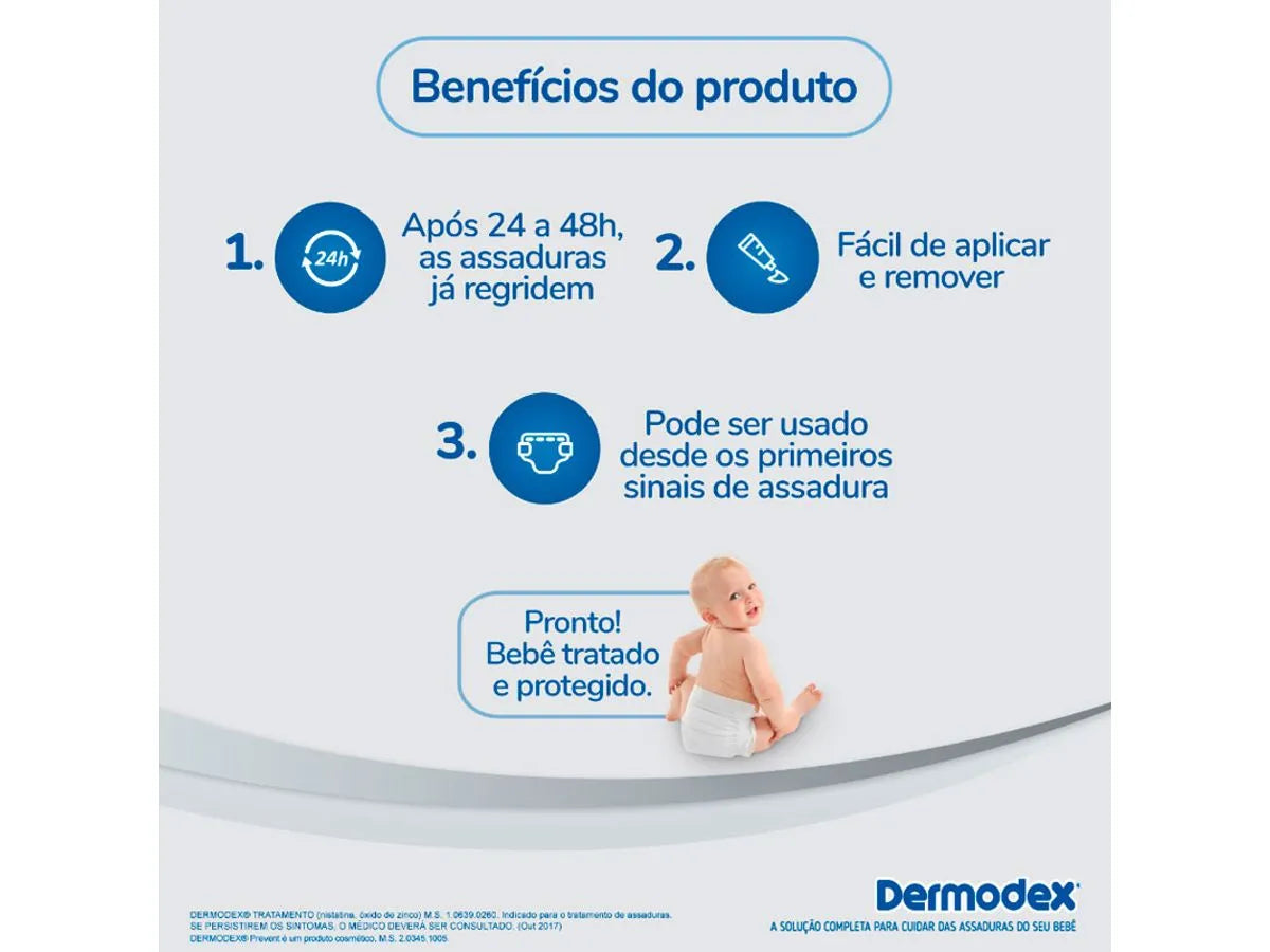 Kit 6 Dermodex Tratamento Pomada Para Tratamento De Assaduras 60g