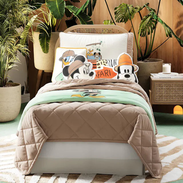 Jogo de Lençol Infantil Solteiro Mickey Mouse Safári