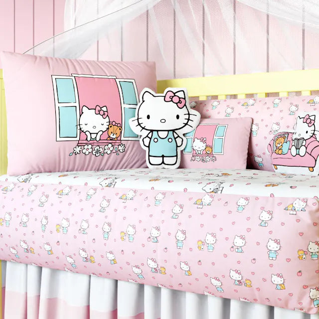 Quarto de Bebê Completo Hello Kitty Rosa 35 Peças