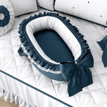 Quarto de Bebê Completo Realeza Azul Marinho 15 Peças