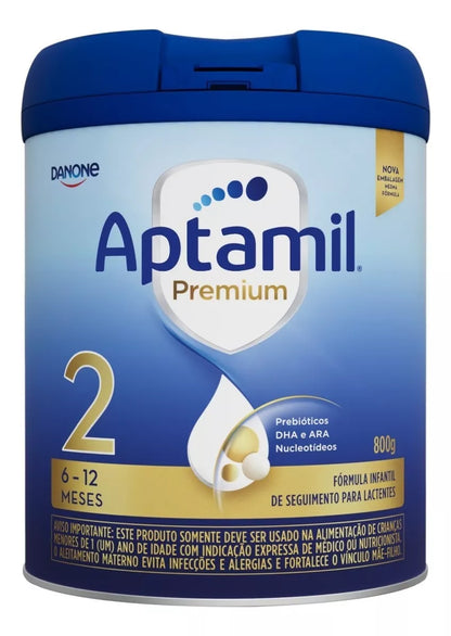 Fórmula Infantil Aptamil Premium 2 800g Danone (6 Unidades)