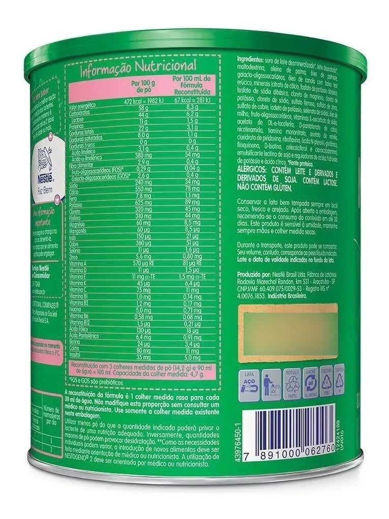 Kit Nestogeno 2 Nestlé (6 Latas De 800g)